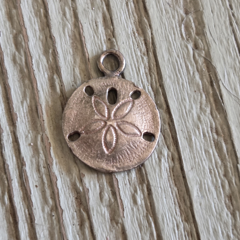 Copper Sand Dollar Charm Pendant